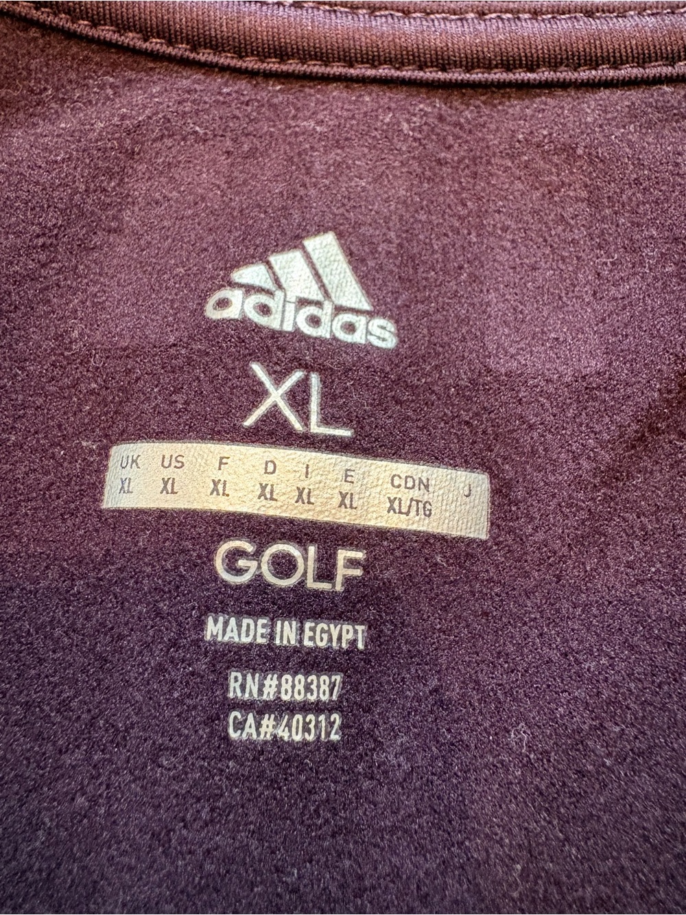 Adidas Golf Fleece Lined Quarter Zip Pullover Thumbholes Womens XL Purple - Picture 3 of 9